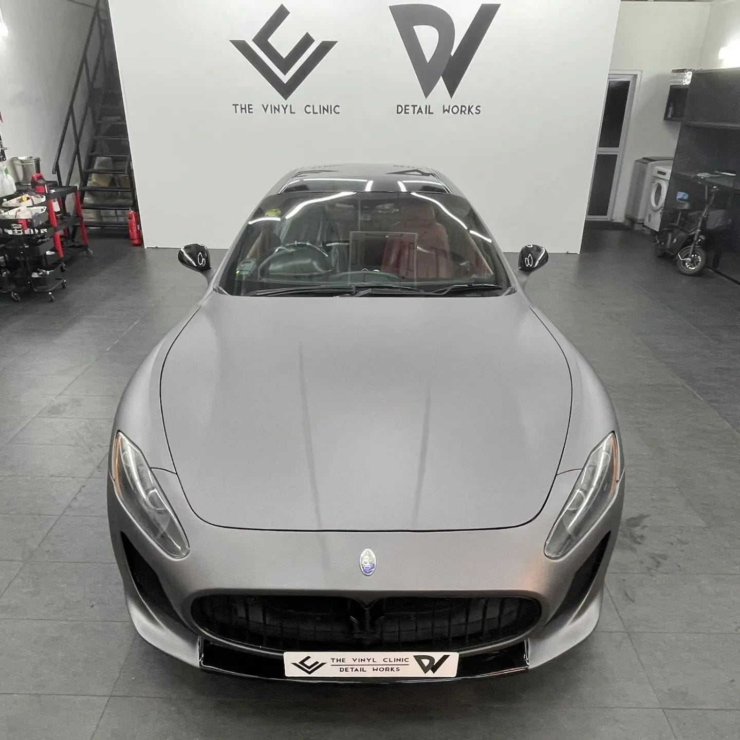 Matte Dark Grey Maserati.