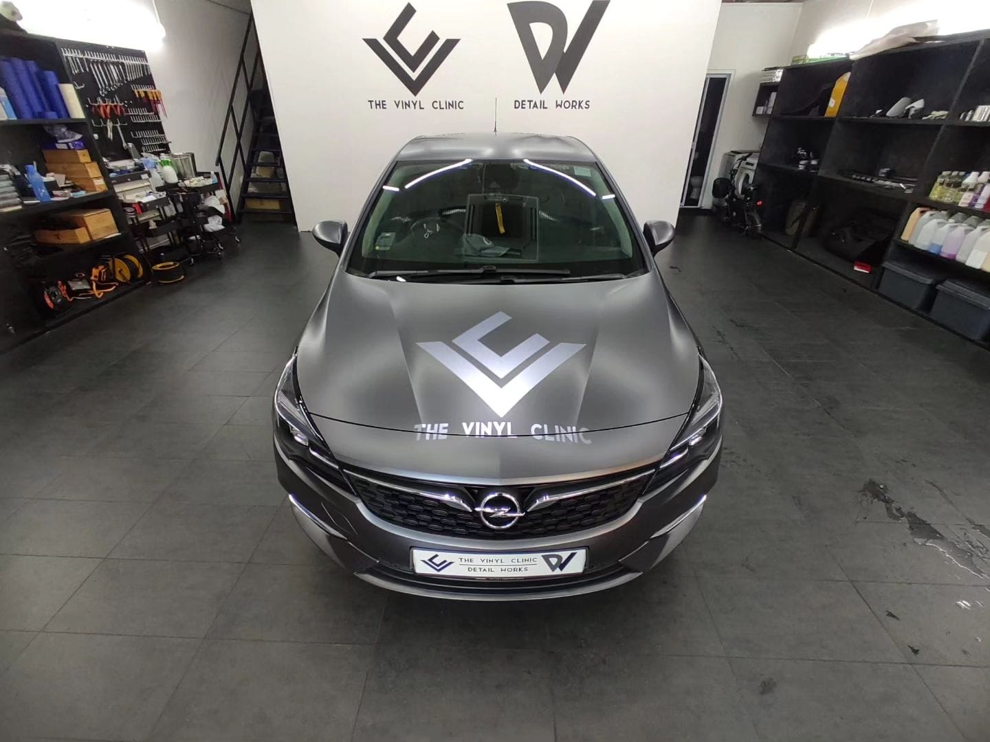 Opel Astra in Satin Dark Grey.