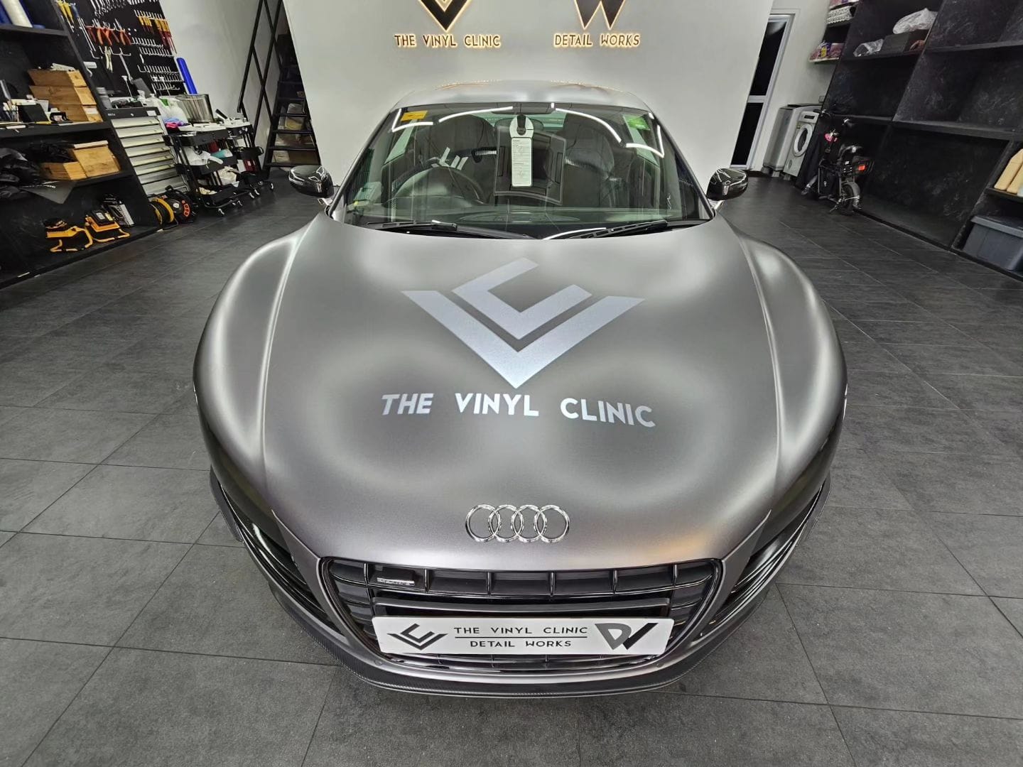 R8 GT in a timeless classic satin dark grey.