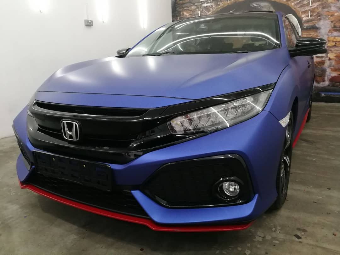 2017 honda civic in matte metallic blue. True japanese jd...