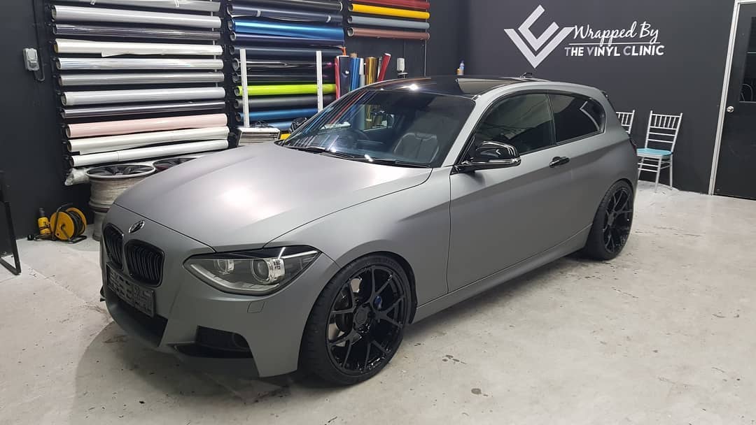 Avery Dennison matte metallic gunmetal.