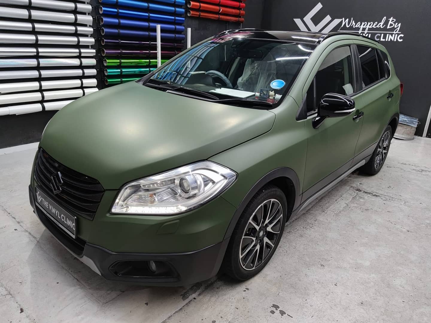 Military green freshly laid.