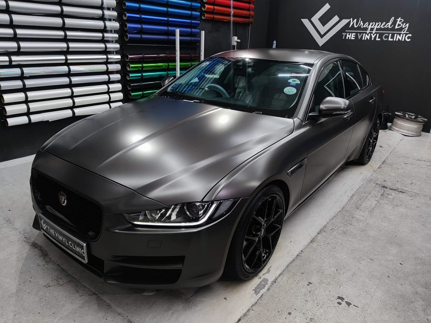 Avery Dennison Satin Dark Basalt with full chrome deletes.