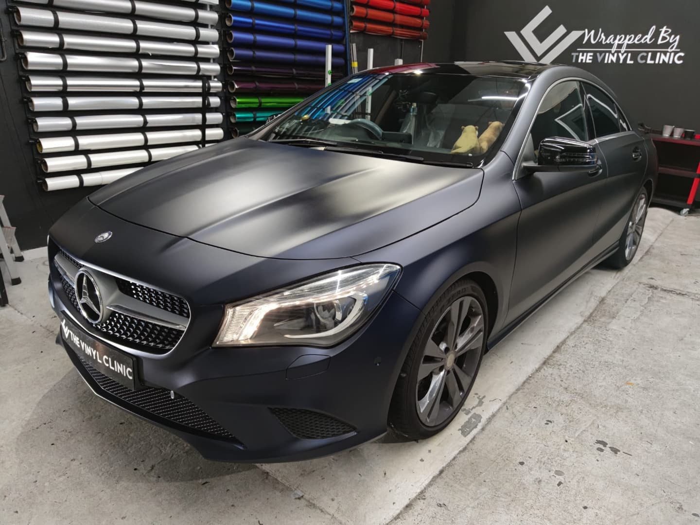 Super matte metallic dark blue.