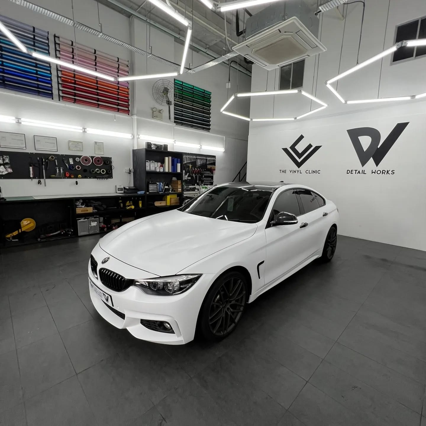 Frozen white beemer.