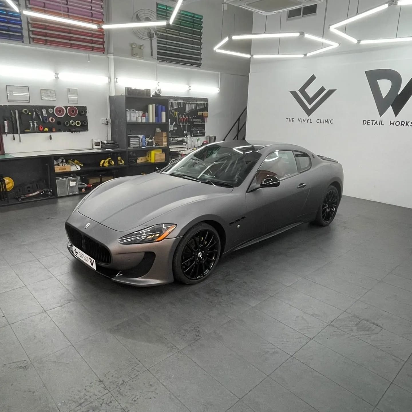 Matte Dark Grey Maserati.