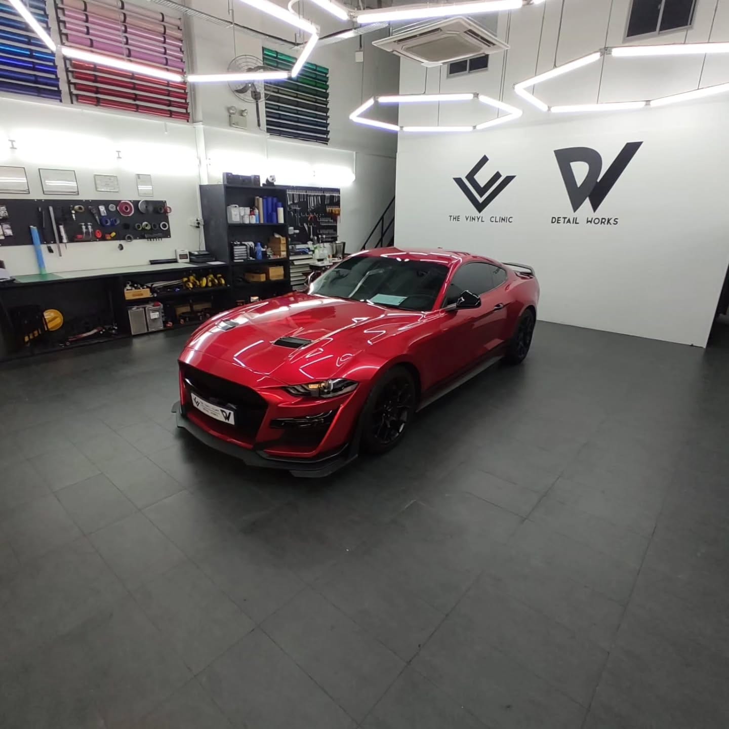 Candy Red Mustang with Fireball coating.