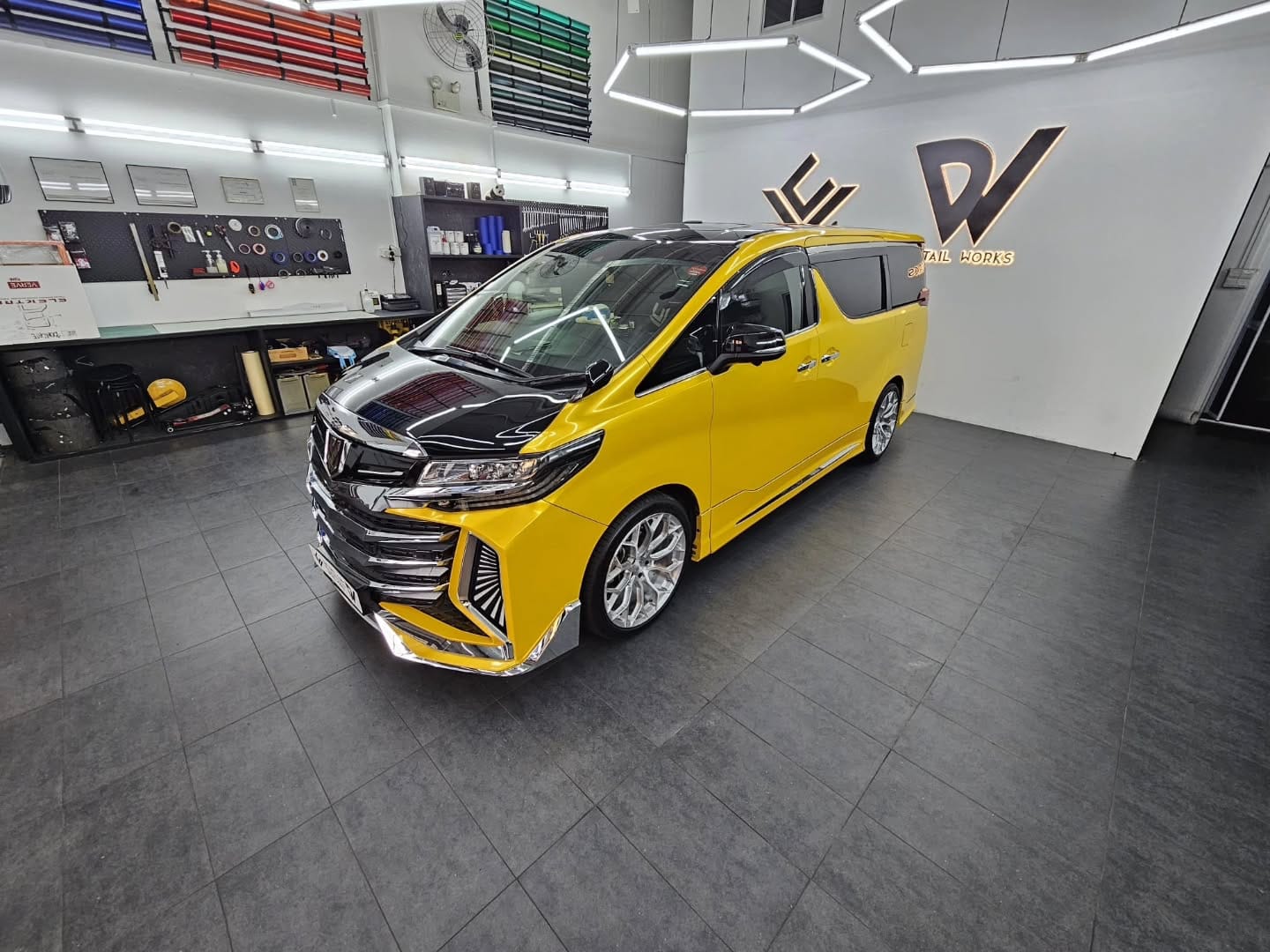 Alphard with a burst of metallic sun.