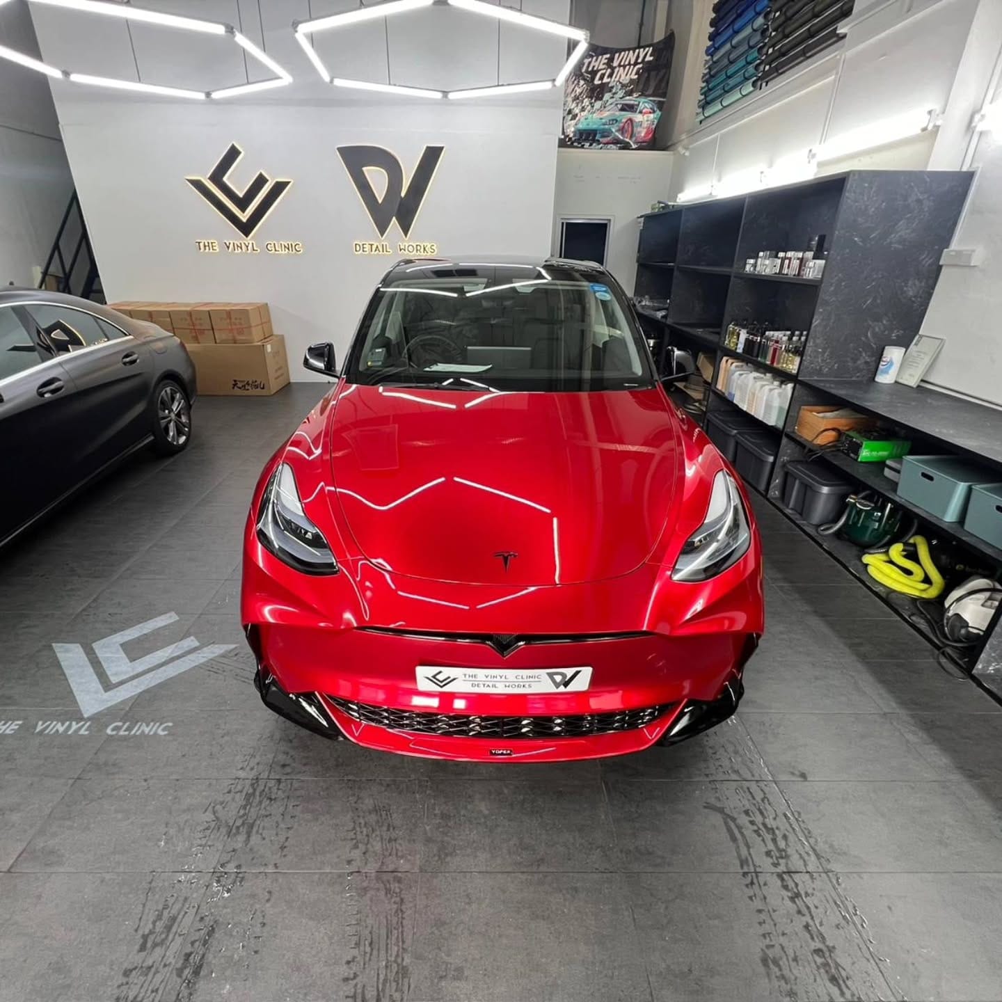 Model Y in Soul Red.