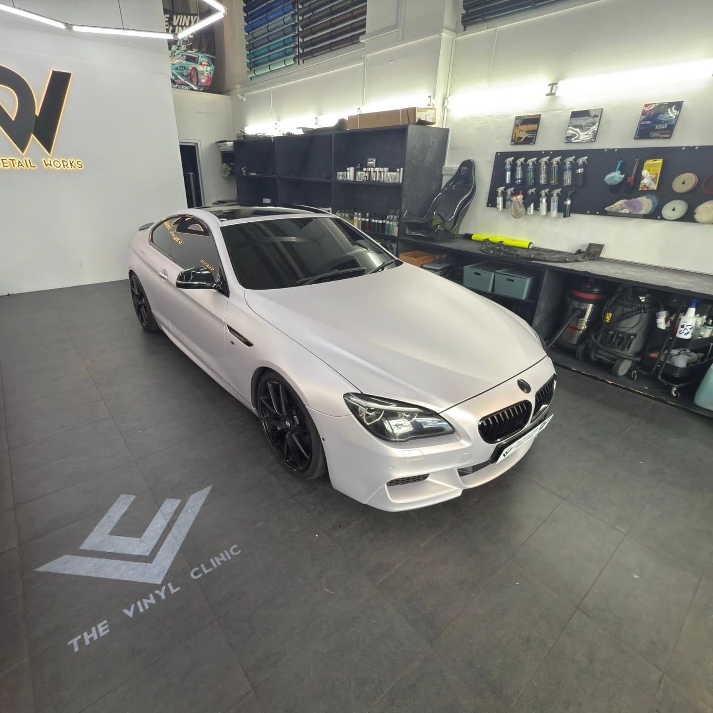 Bmw 640i in Satin Silver.