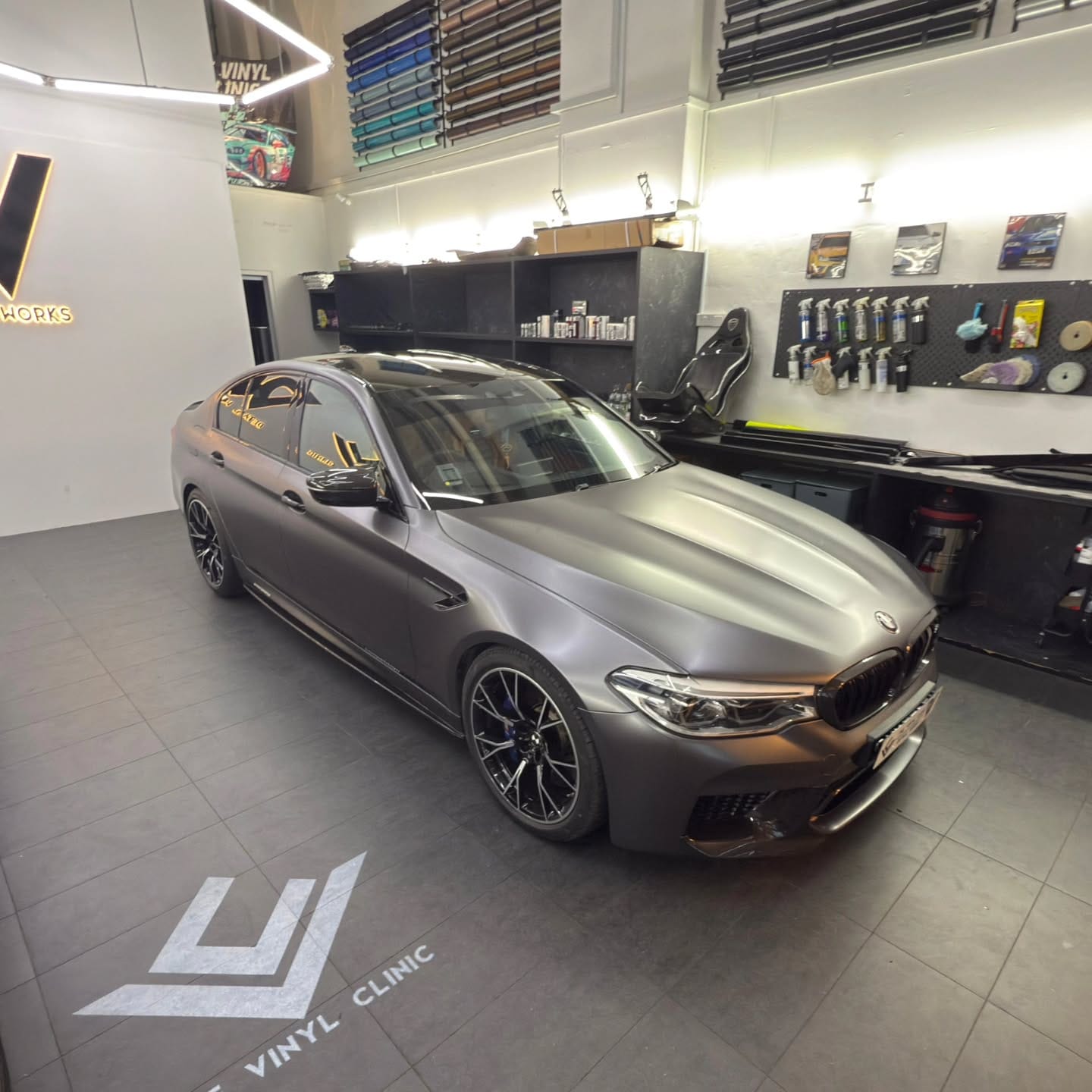 M5 in Satin Metallic Charcoal.