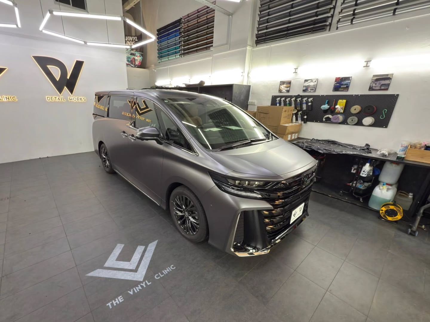 Another brand new Vellfire in Satin Dark Grey.