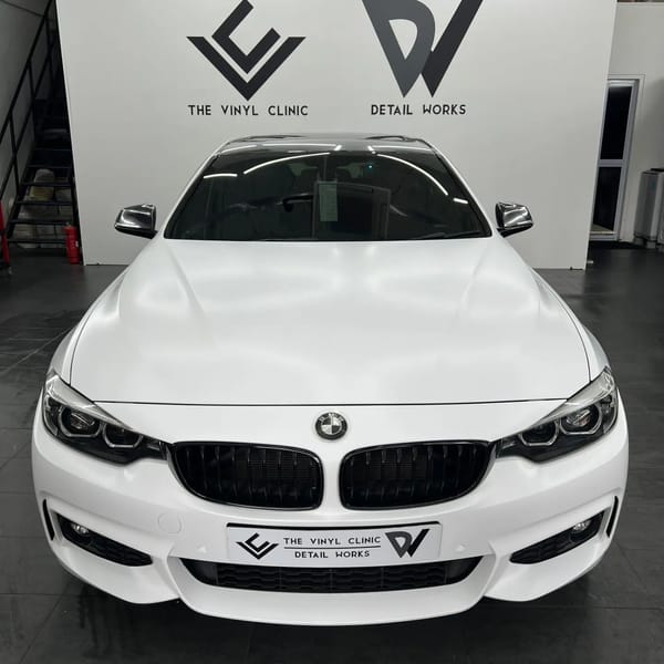 Frozen white beemer.