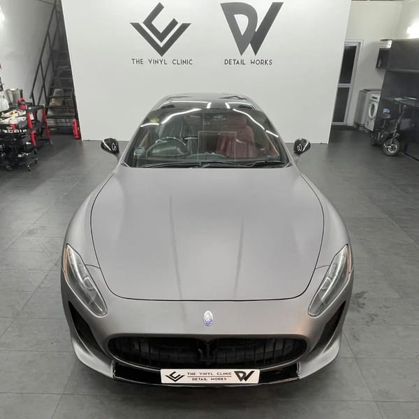 Matte Dark Grey Maserati.