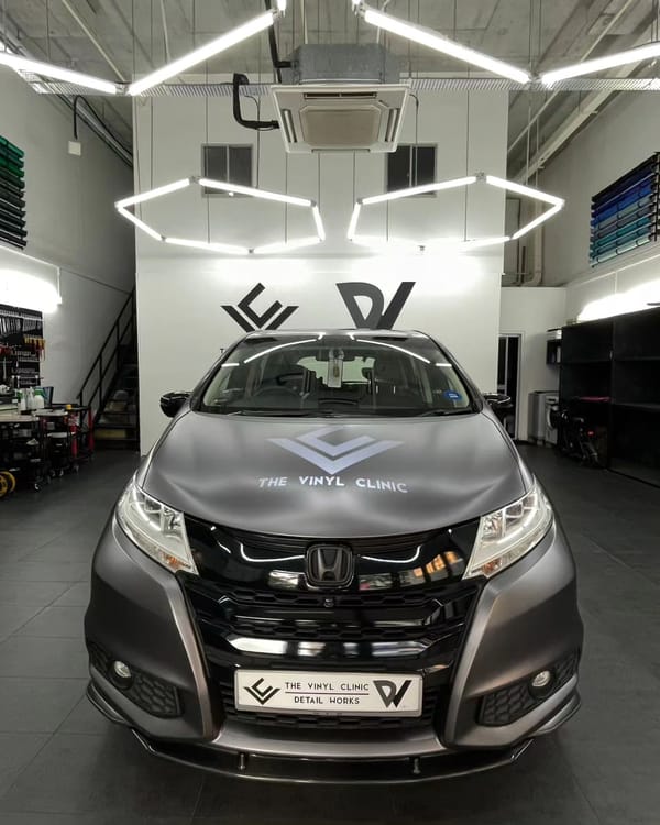 Satin dark grey.