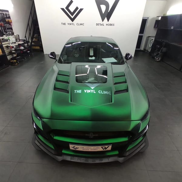 Matte Chrome Green Mustang.