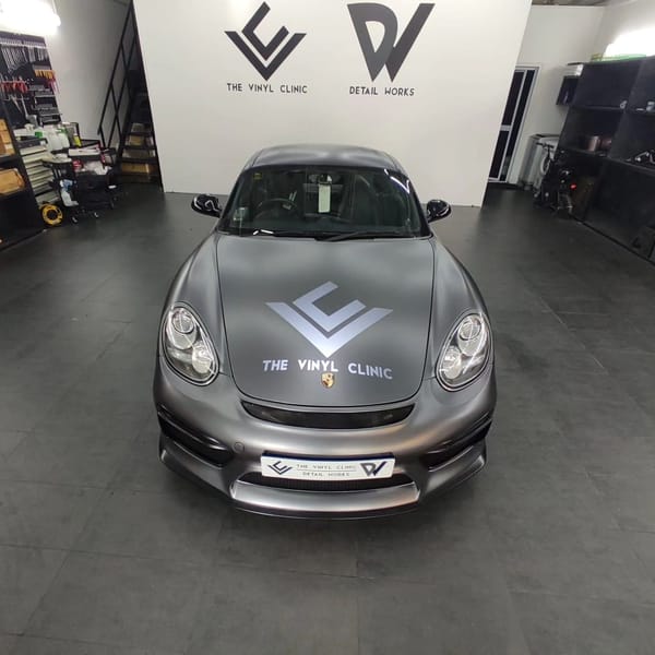Satin Dark Grey Porsche.