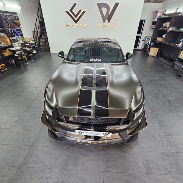 Mustang on a Sunday. Satin Gold dust with Fireball ceramic coating.