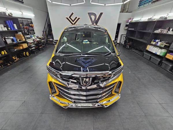 Alphard with a burst of metallic sun.