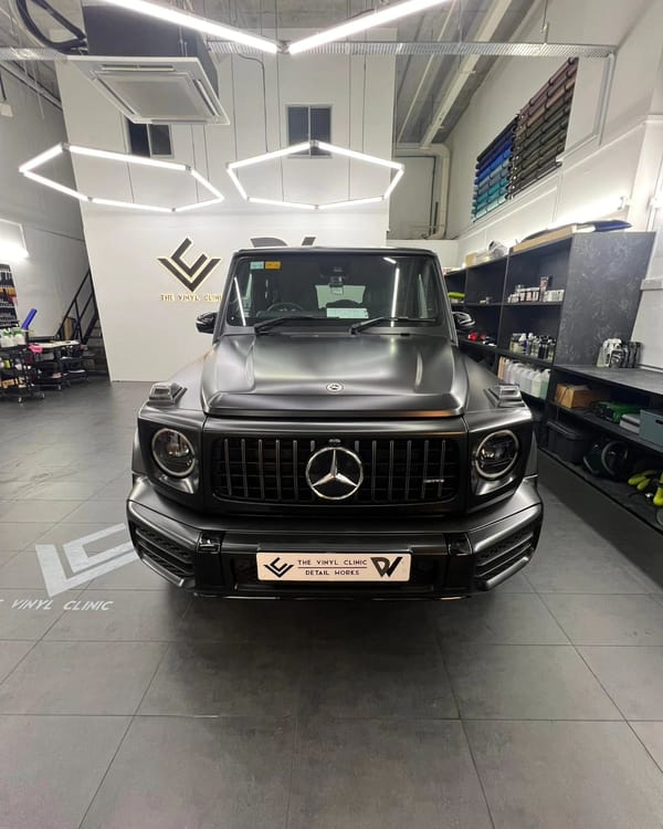 G Wagon Satin Black with interior door jams done.