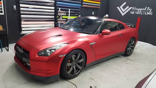 Satin superchrome red on a super fast car.