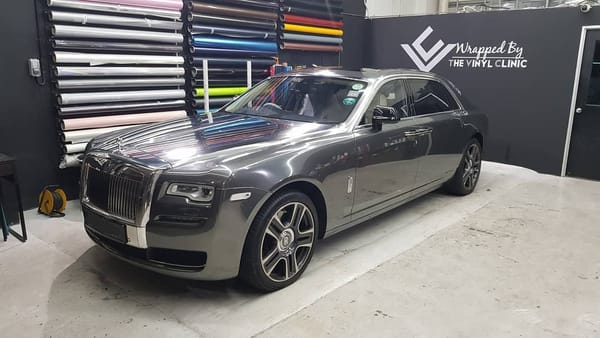 Who needs a mirror when you have a chrome Rolls Royce.