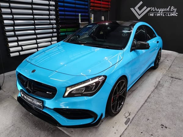 Glossy light blue without looking like a cab.