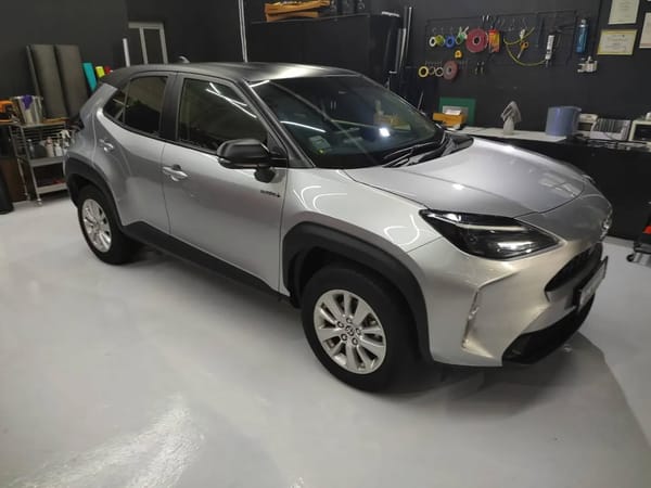 Silver with roof in black.