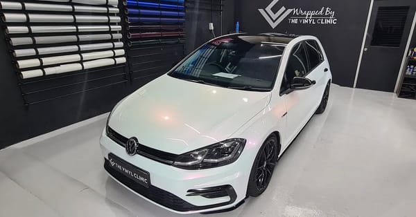 Pearl iridescent red on a rainy Sunday.