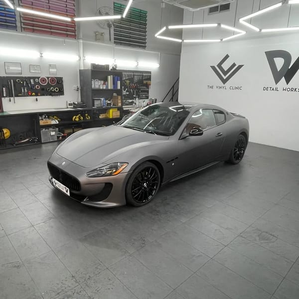 Matte Dark Grey Maserati.