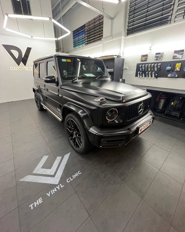G Wagon Satin Black with interior door jams done.