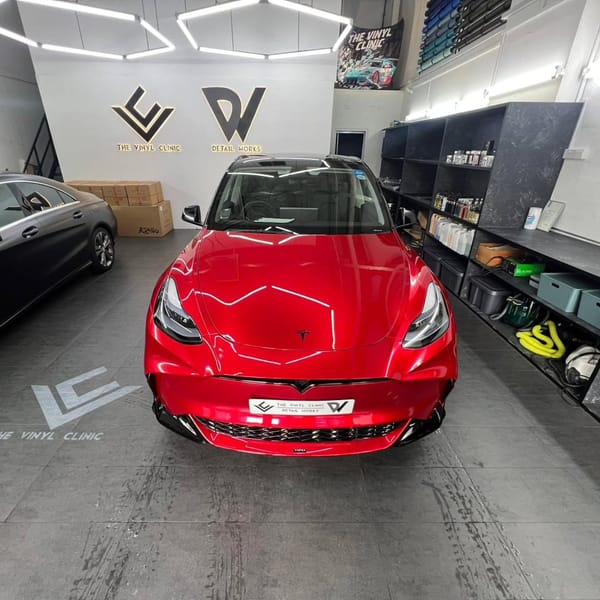 Model Y in Soul Red.