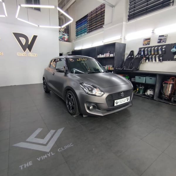 Suzuki Swift in Satin Dark Grey.