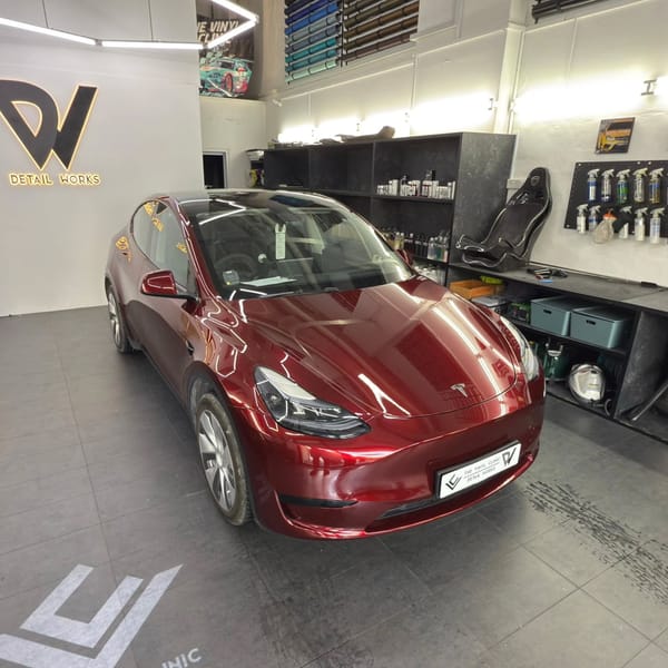 Model Y in Liquid Metal Dragon Blood.